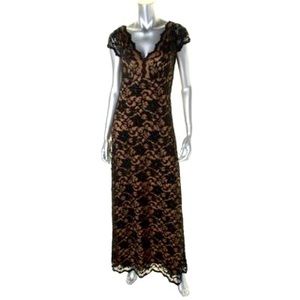 Karen Kane black lace cap sleeve dress size S
